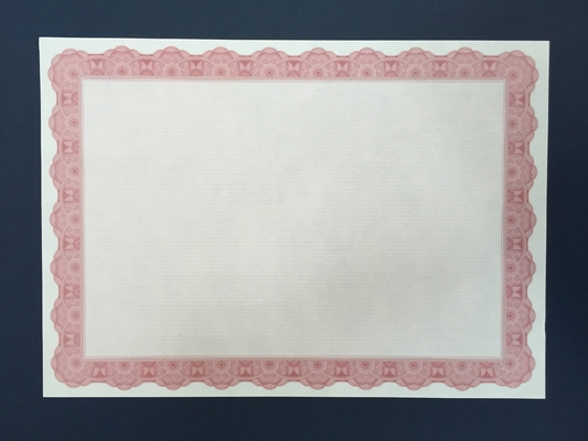 O papel pre impresso do certificado/beira vermelha de papel da concessão datilografa dentro o tamanho de 21*29.7cm