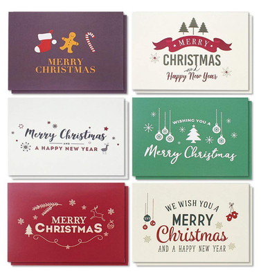 Cartões do feriado de inverno, cartão retro do Feliz Natal do projeto moderno