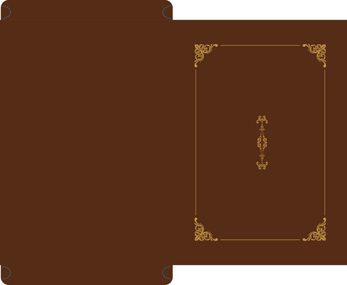 dobrador feito papel 318x247mm da exposição do certificado da especialidade 230g com folha de ouro