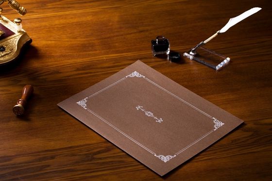 material do pergaminho dos suportes do certificado da concessão de 318x247mm/revestimentos do certificado feito