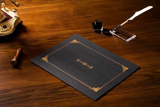 Suportes profissionais do certificado da capa dura, revestimentos feitos sob encomenda pretos clássicos do certificado